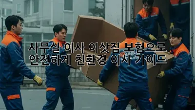 사무실 이사, 이삿짐 보험으로 안전하게! 친환경 이사 가이드