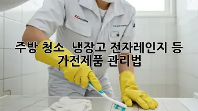 주방 청소 : 냉장고, 전자레인지 등 가전제품 관리법