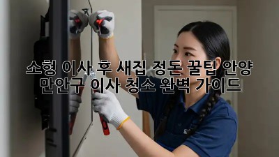 소형 이사 후, 새집 정돈 꿀팁! 안양 만안구 이사 청소 완벽 가이드